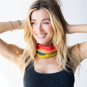 Rainbow color boho hairband